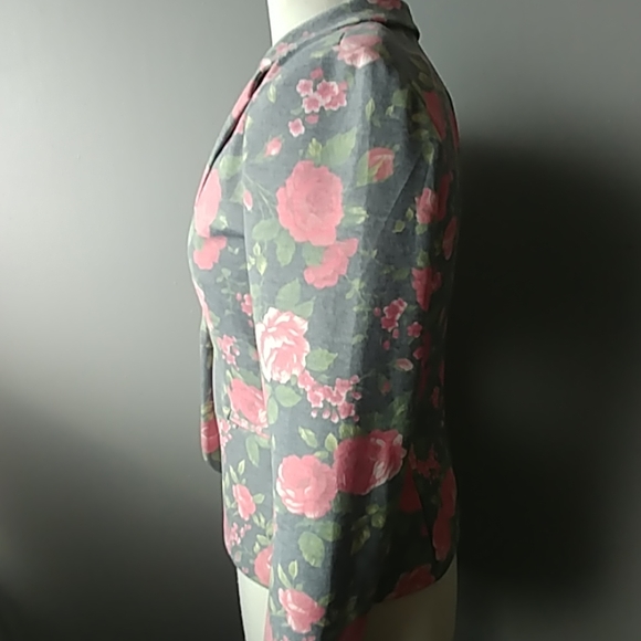 Only Blue Behaviour Blazer Roses - Picture 2 of 8